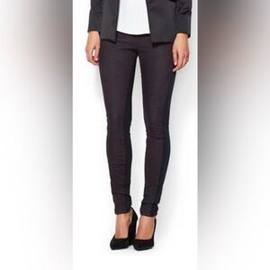 Helmut Lang Deep purple leather leggings
